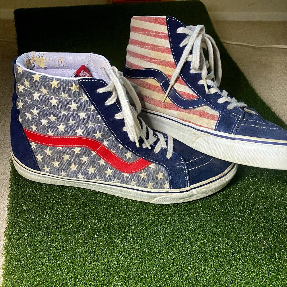 American Flag Vans M 11.5